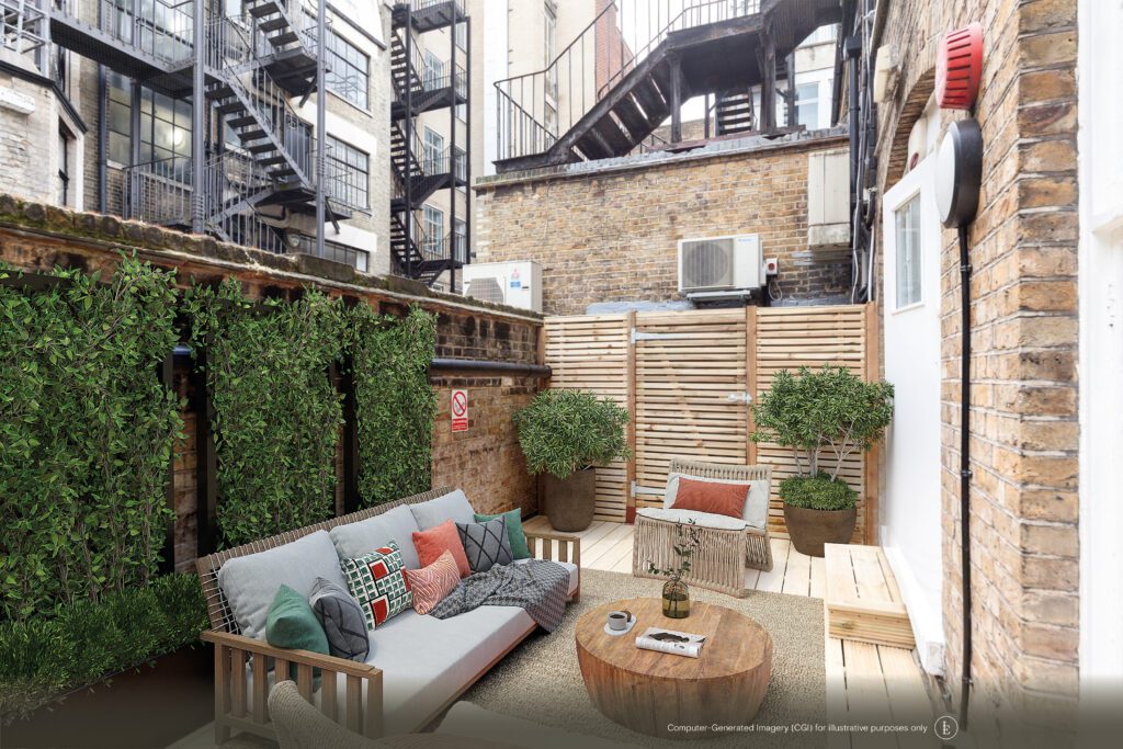 Green space in Fitzrovia offfice